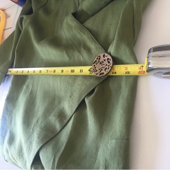 🛍️ Soft surroundings 100% Linen Stylish wrap jacket with 3/4 sleeve Size PXS - Picture 2 of 12